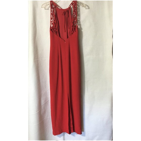 LAUNDRY BY SHELLI SEGAL Womens Long Red Party Dress Evening Gown-Size 4 - Picture 4 of 5